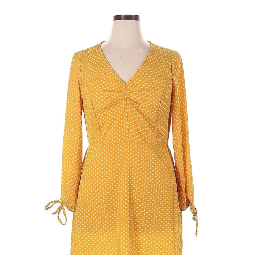 Como Vintage Yellow Polka Dot Dress